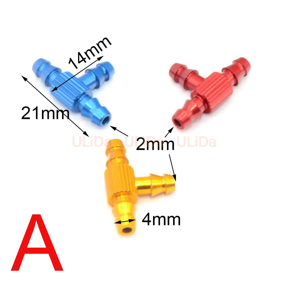 1/ 2Pcs Metal 3 Way Nozzle T Shape T-Fittings Tee Joint Fuel Hose Valve Joiner For Gas/ Nitro RC Boat Car Airplane Parts