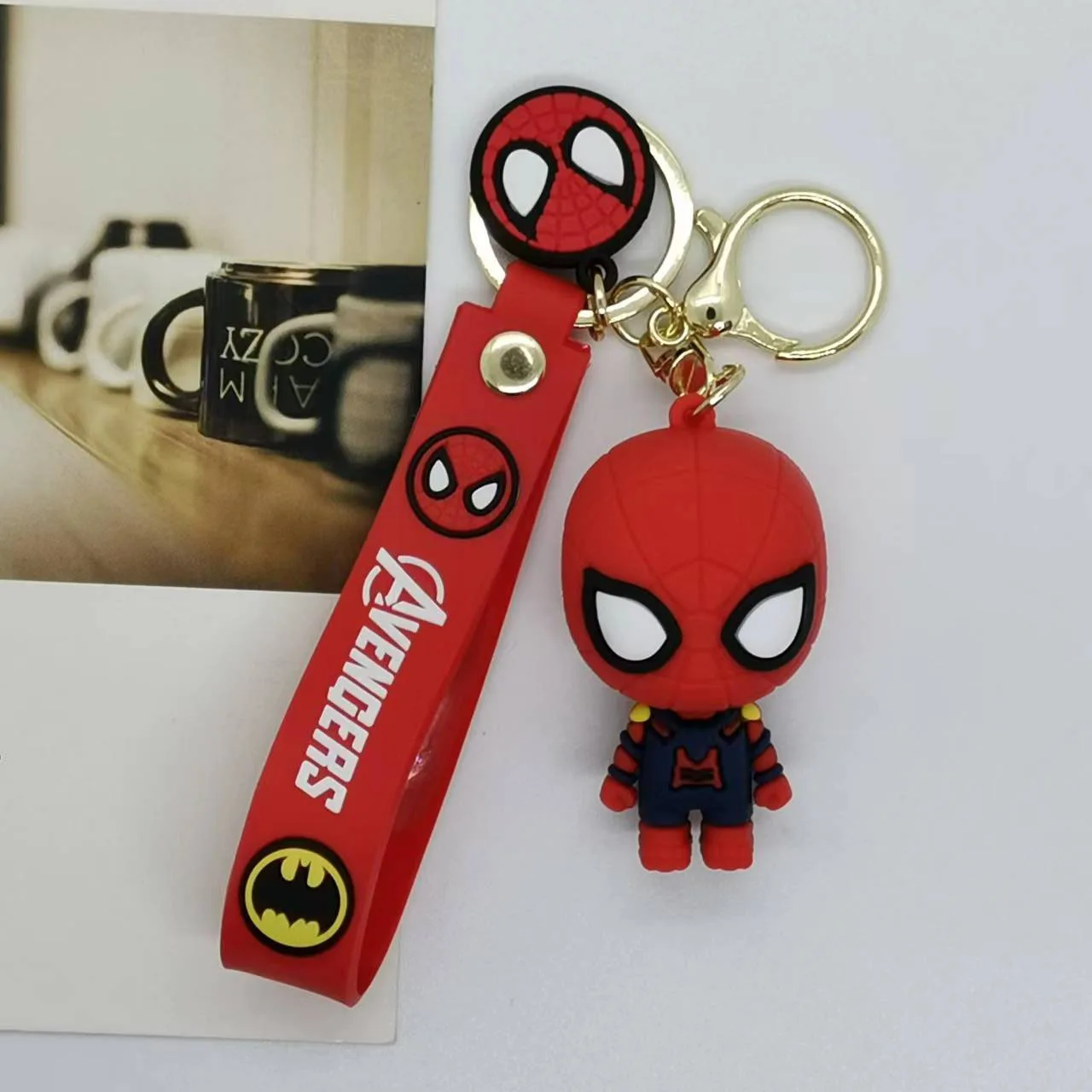 Chaveiro Criativo de Desenho Animado do Homem-Aranha, Pingente para Casal, Acessório para Bolsa e Carro, Presente para Amigos