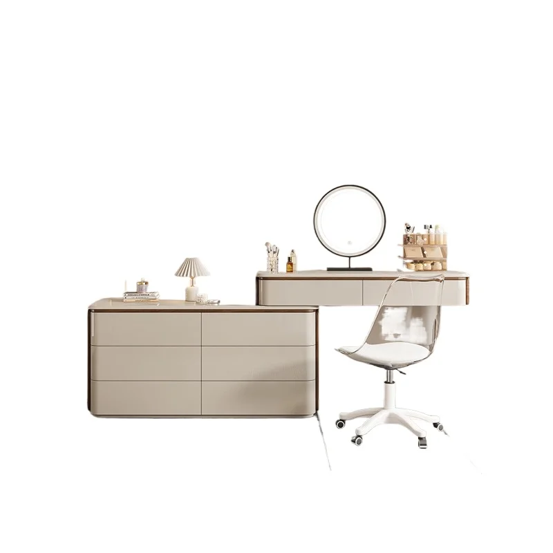 

Solid wood makeup table, dresser, chest, integrated corner makeup table