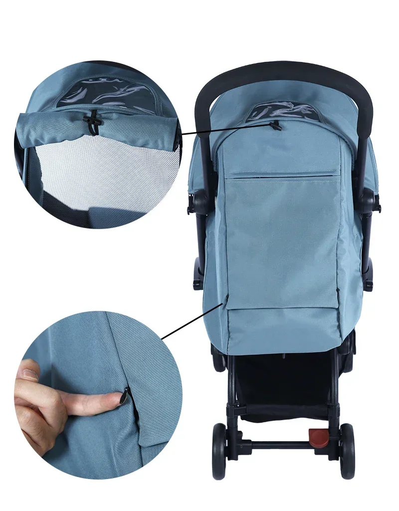 Parasol y cojín de asiento para Yoyo/Yoyo2/Yoya, 2 unidades/juego, capucha y colchón con bolsa estroboscópica, accesorios para cochecito de malla transpirable