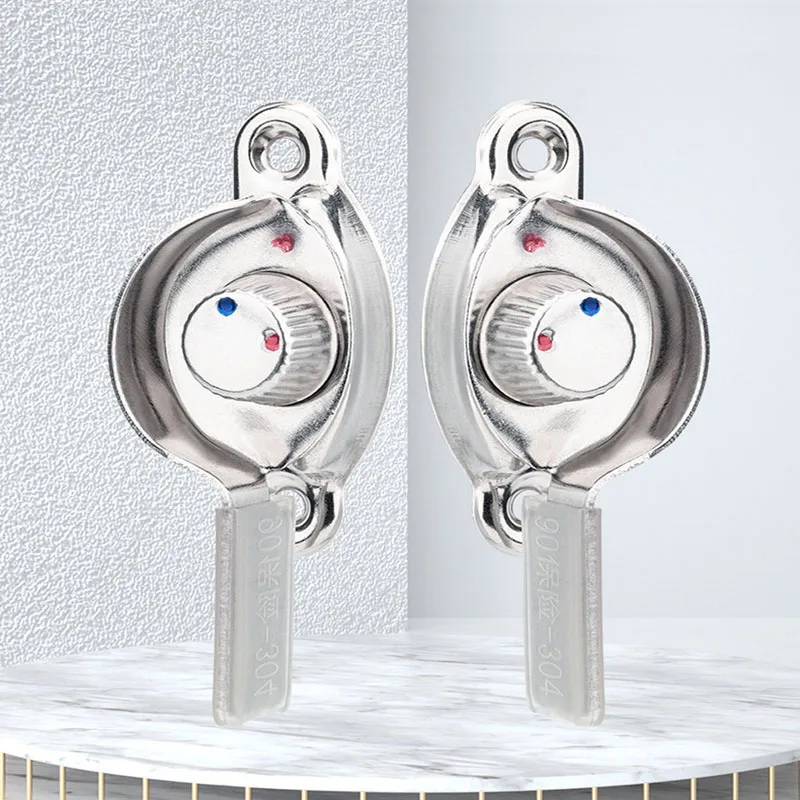 2PCS StainlessSteel Aluminum Alloy Plastic Steel Crescent Lock For Sliding Windows Door Buckle Hook - Durable Home Security