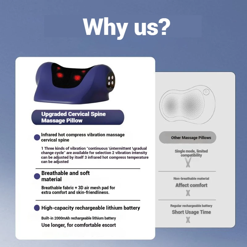 Export-oriented Massage Pillow Cervical Massage Pillow Neck Traction Massager for Dowager's Hump Correction