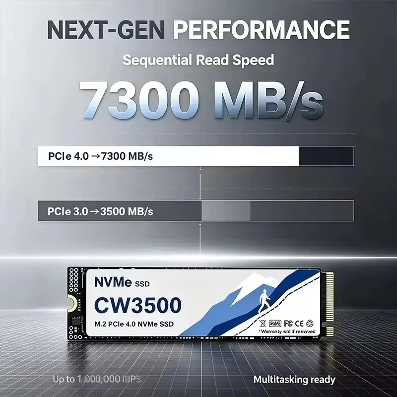 CW3500 M2 SSD 500GB 1TB 2TB 4TB SSD NVMe M.2 2280 PCIe 4.0x4 Hard Disk Internal Solid State Drive for Computer Laptop