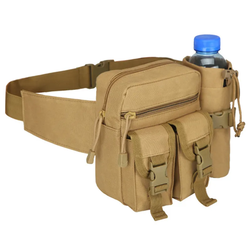 2024 New Waist Pack Tactical Nylon Hiking Water Bottle Phone Bag Outdoor Sports Hunting Climbing Camp Belt Bag