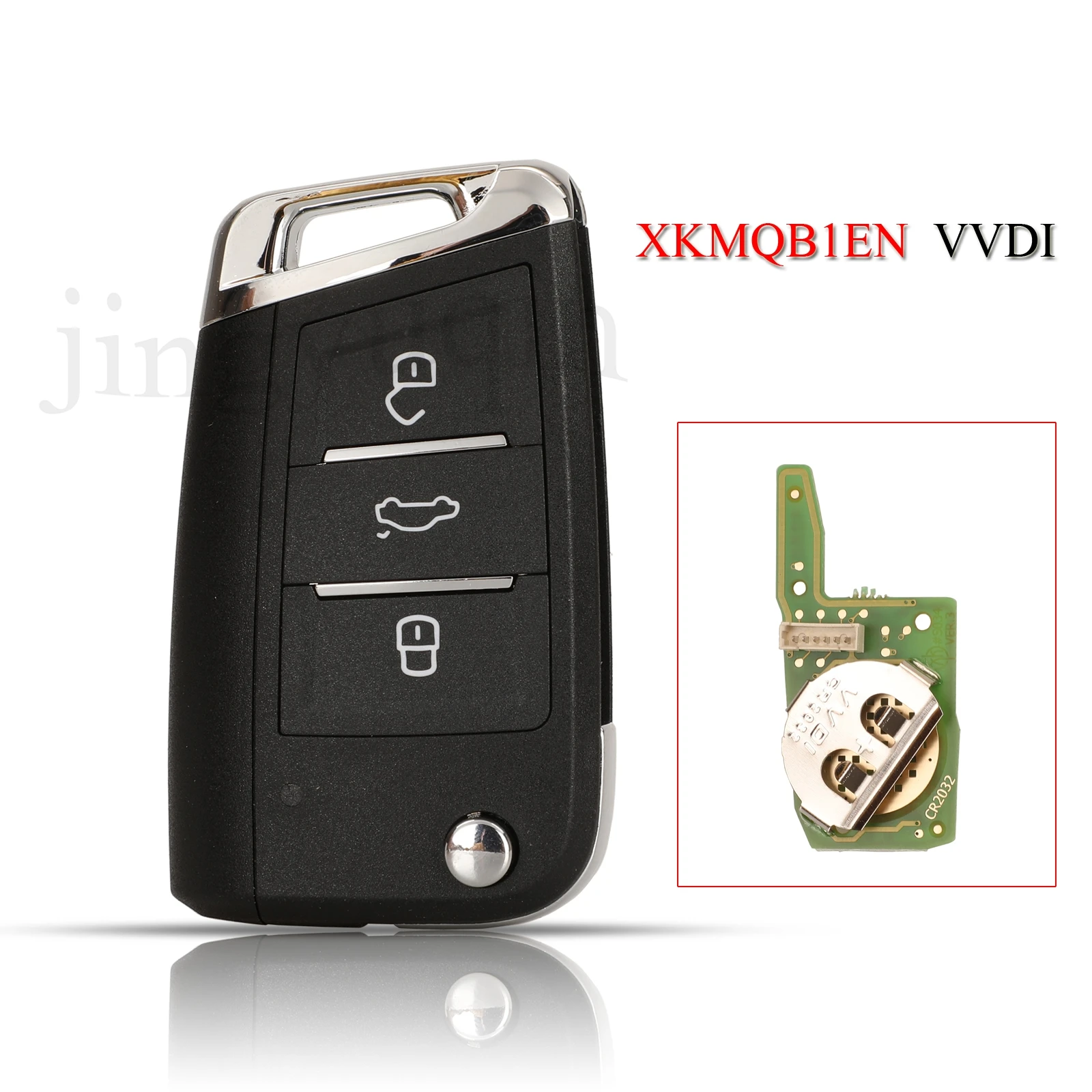 

jingyuqin XKMQB1EN VVDI Remote Smart Car Key English Version For VW MQB Xhorse Series Universal Remote Control 3Buttons