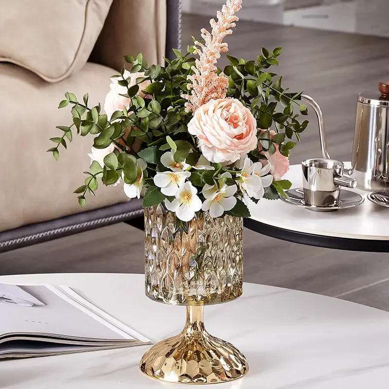 

Affordable Luxury Style Living Room Thick Glass Vase Creative Simple Nordic Restaurant Flower Arrangement Dried Flower