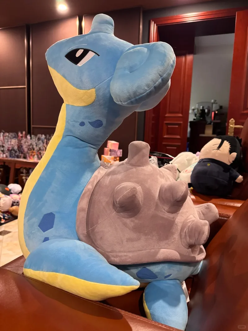 Authentic Pokemon Lapras Plush Toy Soft Stuffed Doll Cute Fluffy Companion Sleeping Playmate Anime Soft Doll Fans Customized Toy