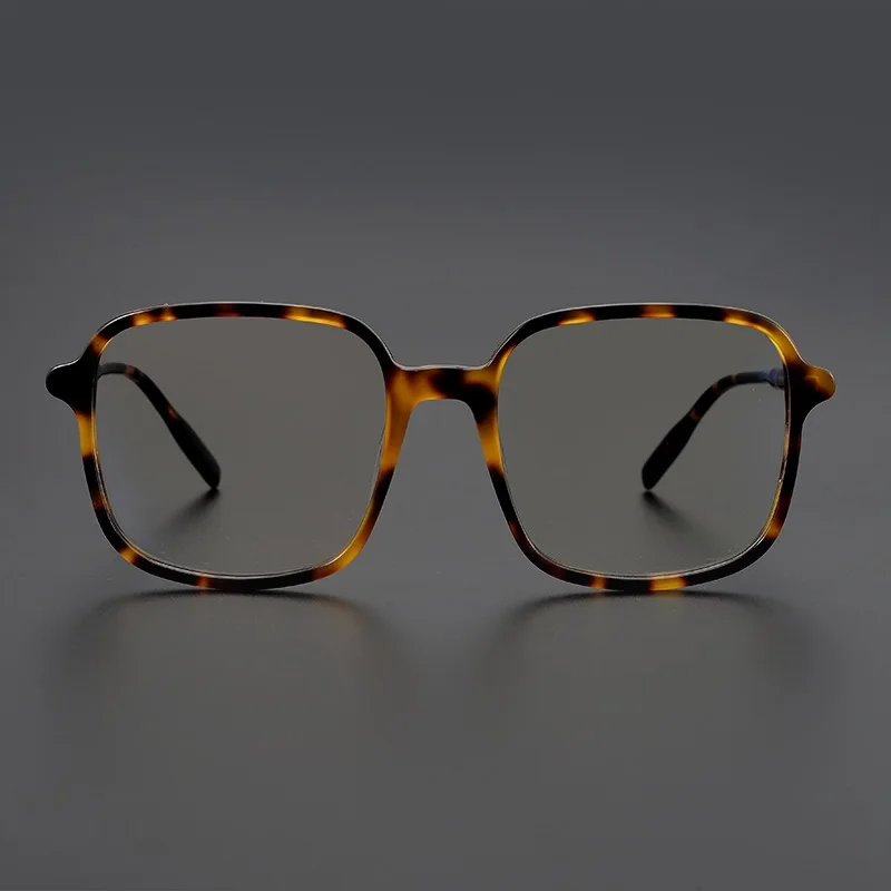 Japanese large frame plate prescription glasses frame male retro square frame acetate glasses frame female fat face myopia