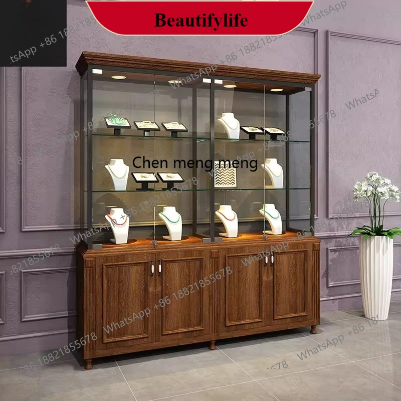 

G153 Medieval Jewelry Counter Jewelry Display Cabinet Museum Glass Wall High Cabinet