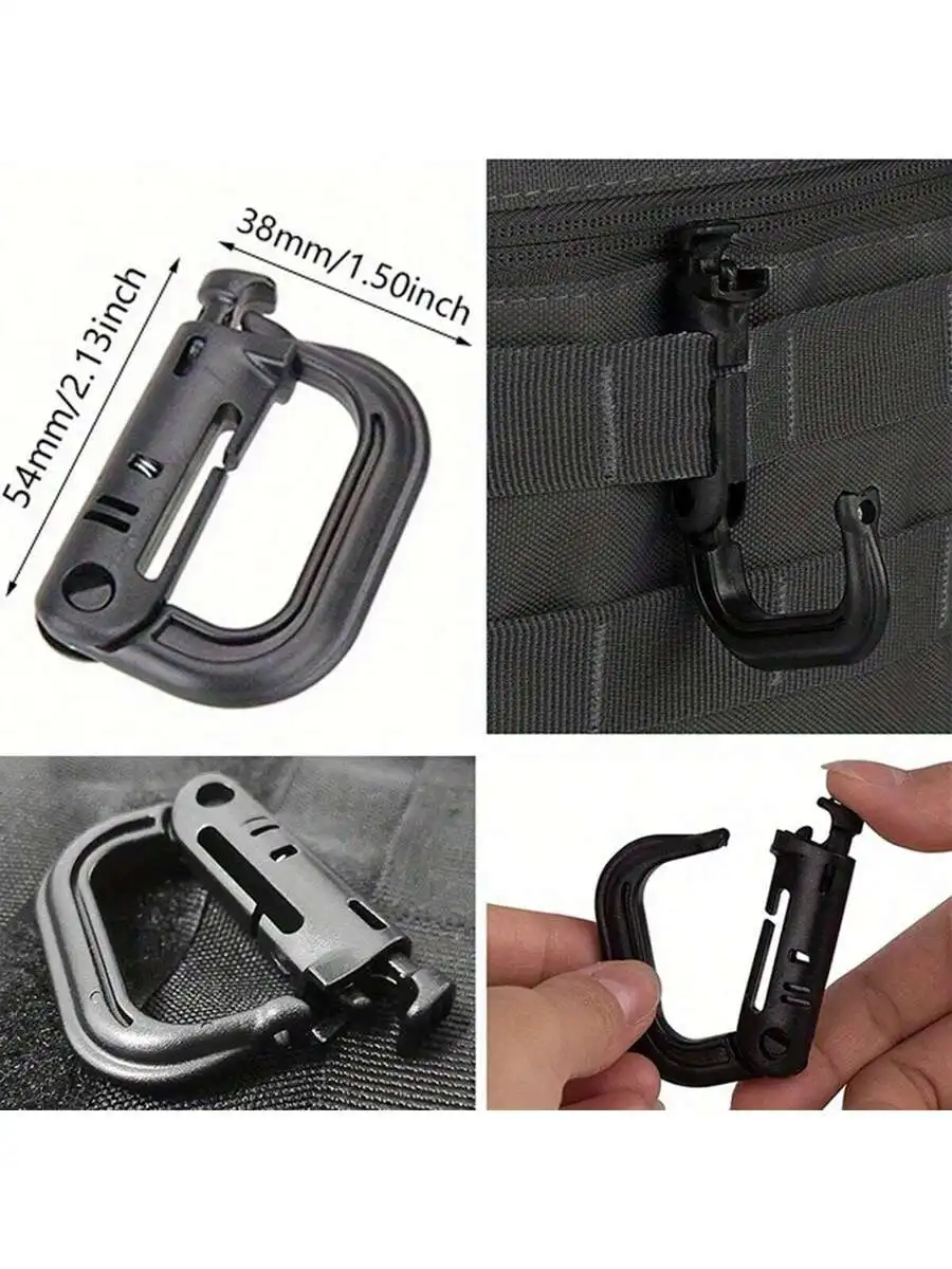 

Tactical Gear Clip D-Ring Attachment For Waist Pack Belt Bag Outdoor Use