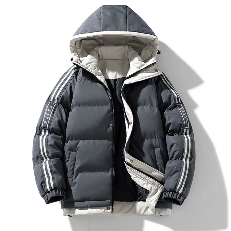 

Мужская осенне-зимняя куртка с капюшоном, ветрозащитная, водонепроницаемая, утолщенная, новинка 2025 года, стильная теплая куртка с хлопковой подкладкой, топ