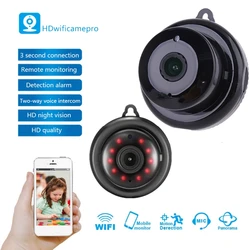 2024 New Portable Wifi 1080P Camera with Night Vision Motion 180 Degree Fisheye Camera Record Store and Review Footage Sd Card