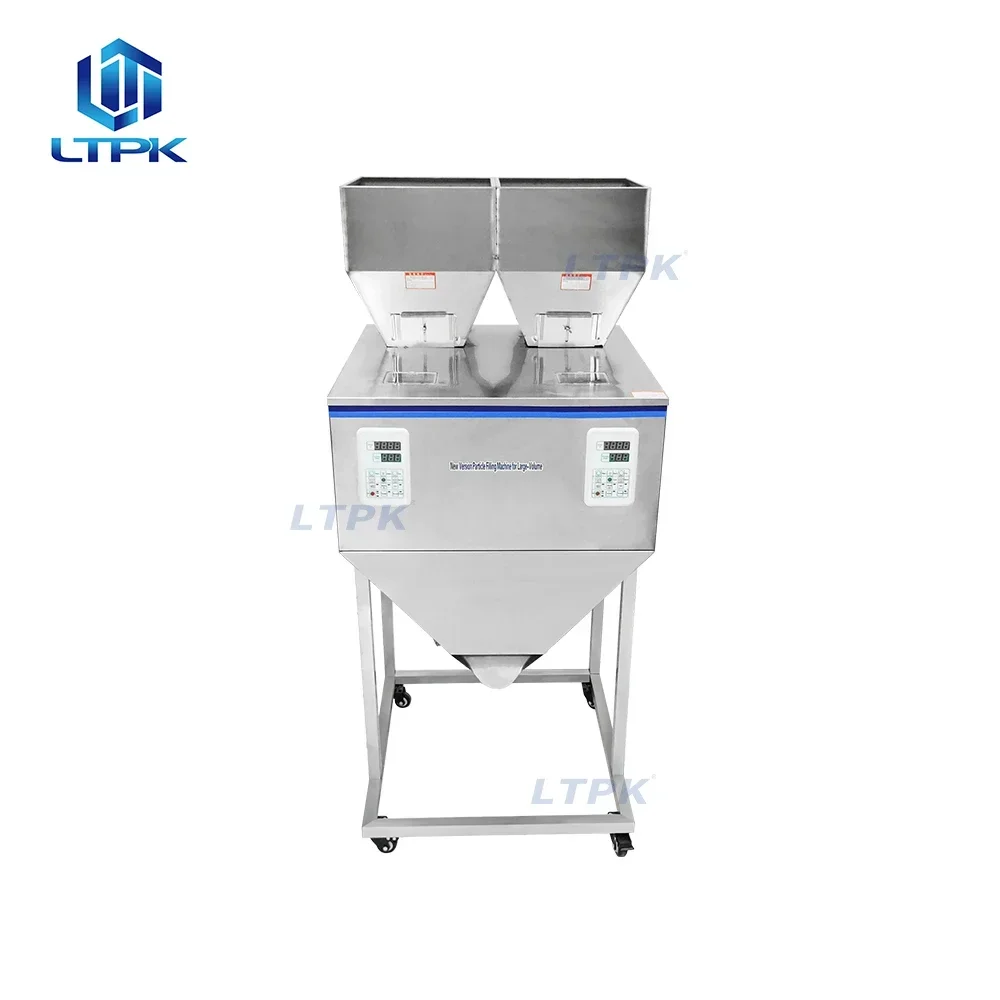 LT-W1200D Model Double Hopper 1200G Granule Spices Candy Milk Tea  Weighing Filling Machines