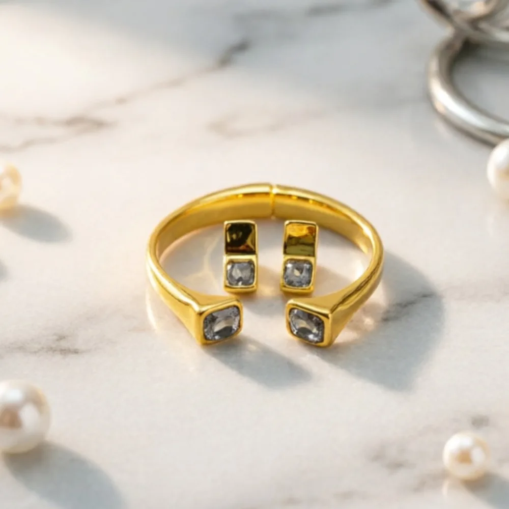 

2026 Spain Elegant and Dazzling Colorful Zircon Geometric Earrings Bracelet Jewelry Two Piece Surprise Gift Set