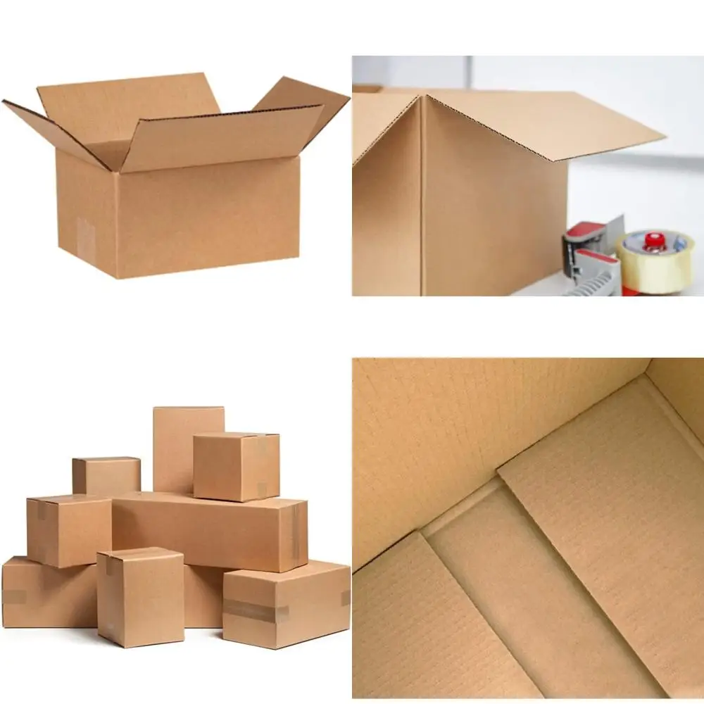 Bulk Pack of 200 Corrugated Cardboard Boxes for Shipping, Moving, and Mailing - 8x6x4 Inches