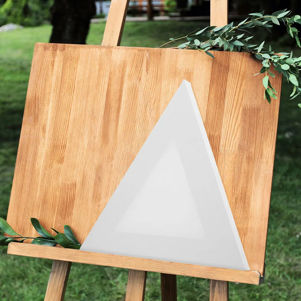 

2Pcs Triangular Oil Painting Canvas Unique Shape Sturdy Wood Frame Creative Surface for Acrylic and Oil Painting Art Supplies