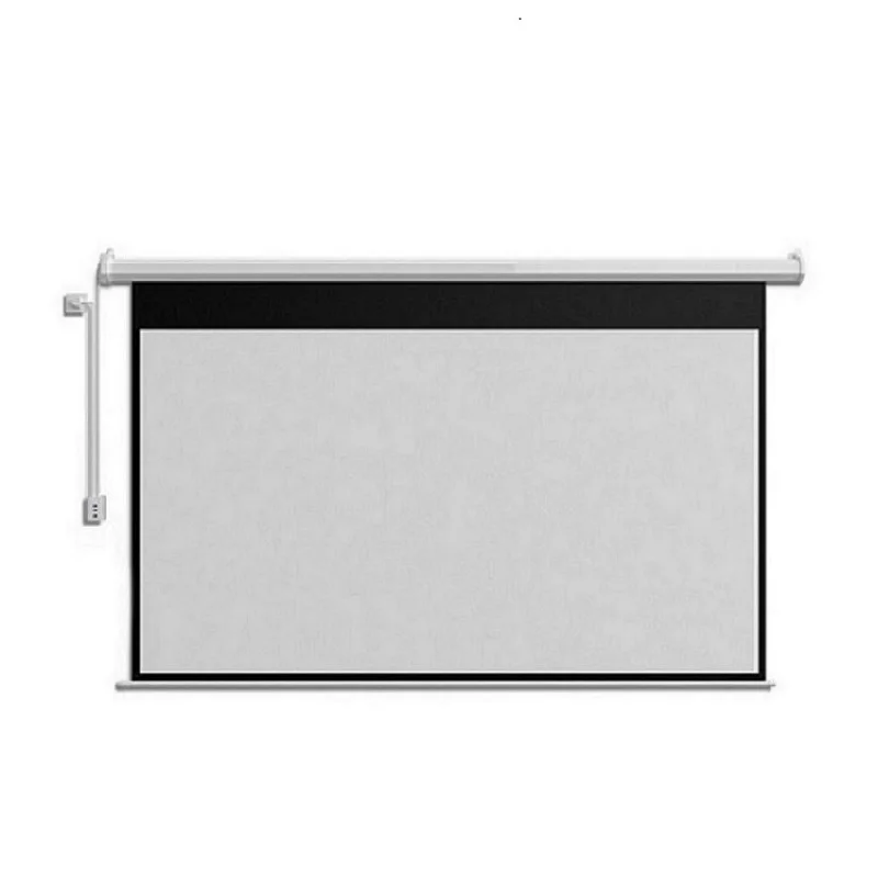 72 inch 16:9 electric white fiber home office projector screen electric reel remote control lifting projection screen