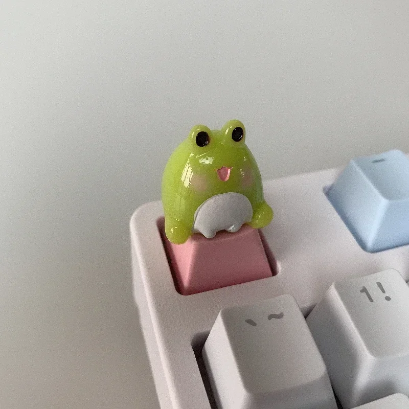 Cartoon Cute Keycap Personality Creative Point Keycaps Custom Animals 3D Translucent Cross Axis Mechanical Keyboard Decoration
