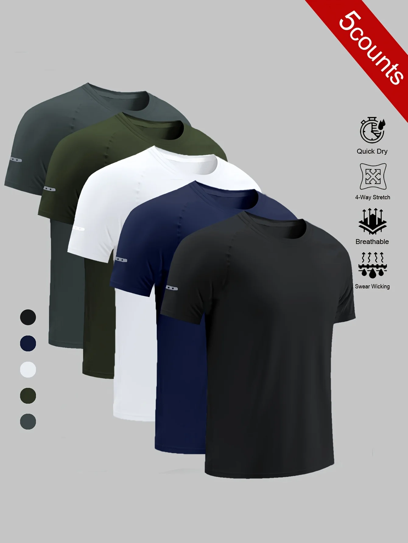 

Мужская спортивная футболка с коротким рукавом