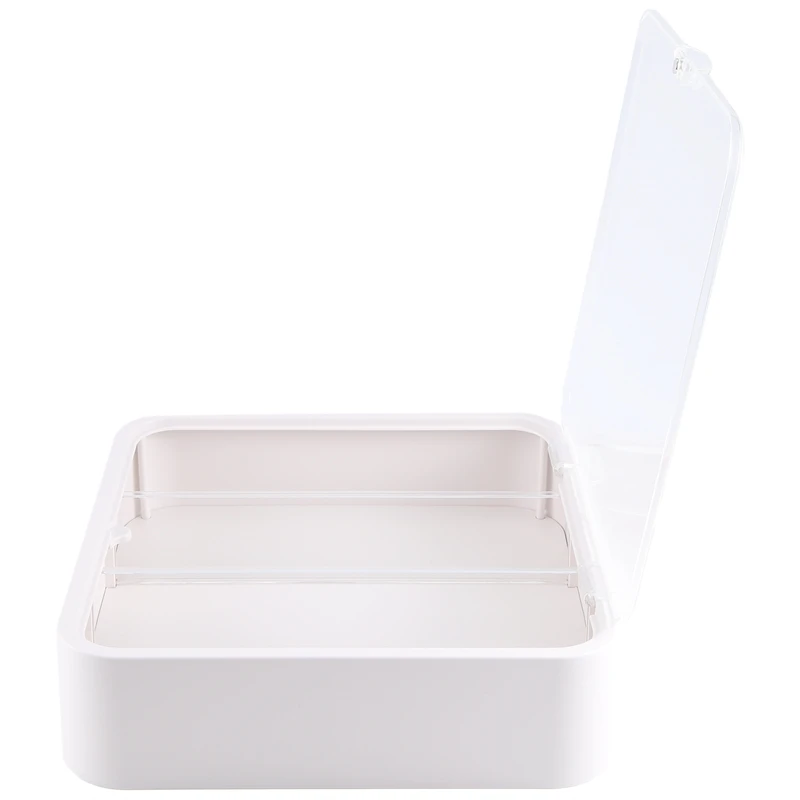 Espositore regolabile con vetrina trasparente montata a parete per figure + porta, bianco