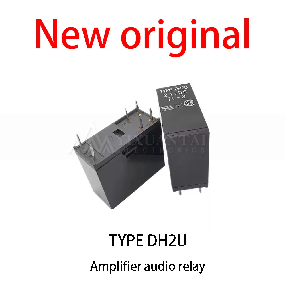 (1pcs) 100% New relay TYPE DH2U 24VDC amplifier audio relay 5A 250VAC 6-pin DC24V normally open