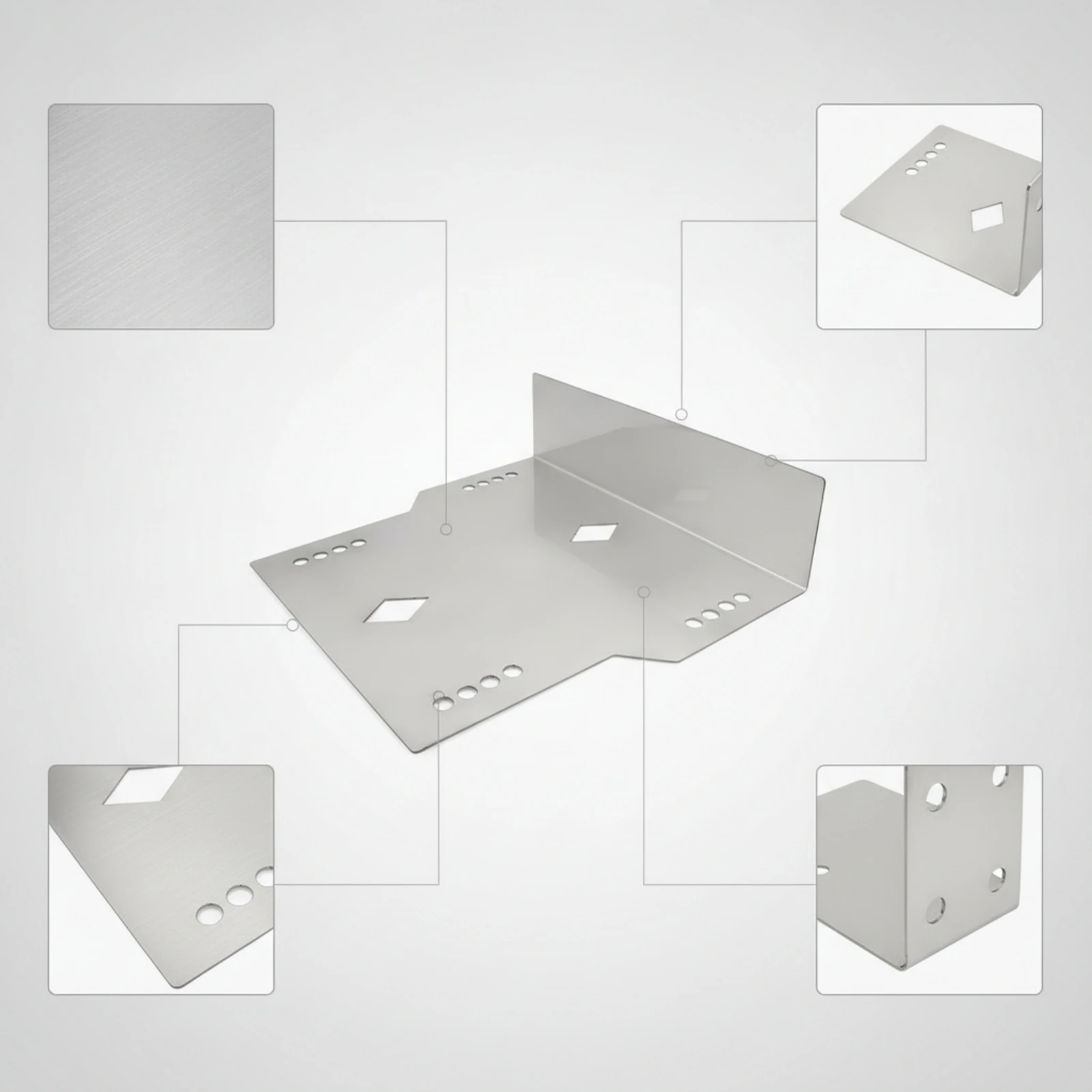Outboard Motor Mounting Plate Stable Motor Bracket Support Plate with Pre-Drilled Holes Long-Lasting Marine Hardware