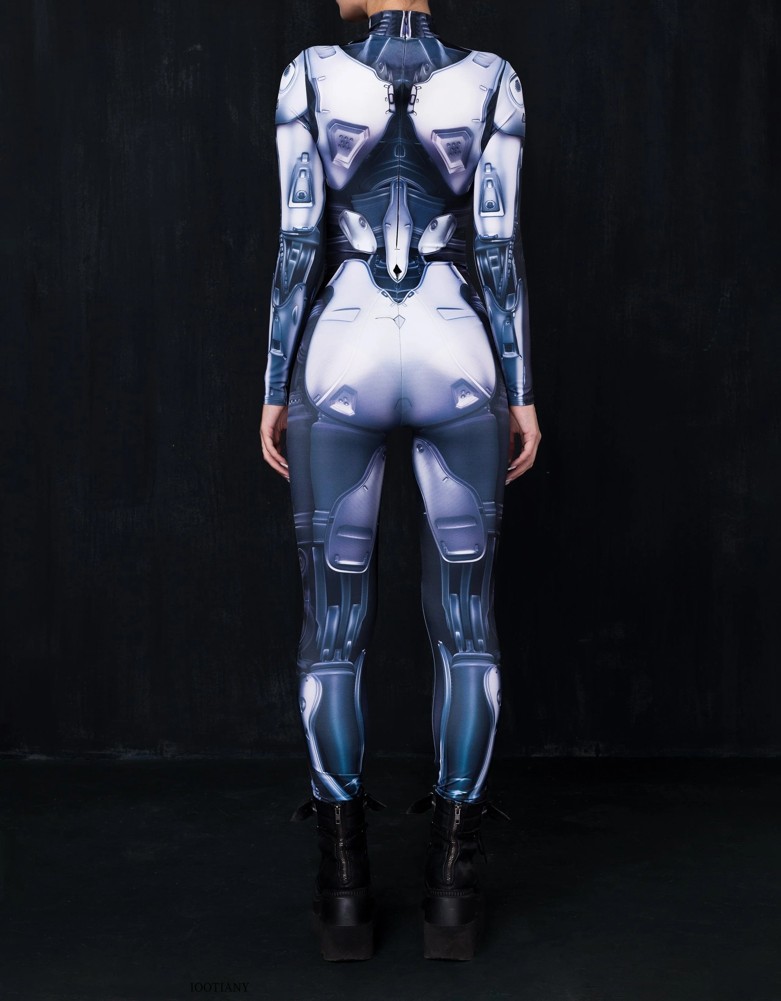 Picture 7: Hoilday Female Green Punk Tights Halloween Carnival Cool Role-playing Bodysuit Music Festival Party Stage Performance Outfits