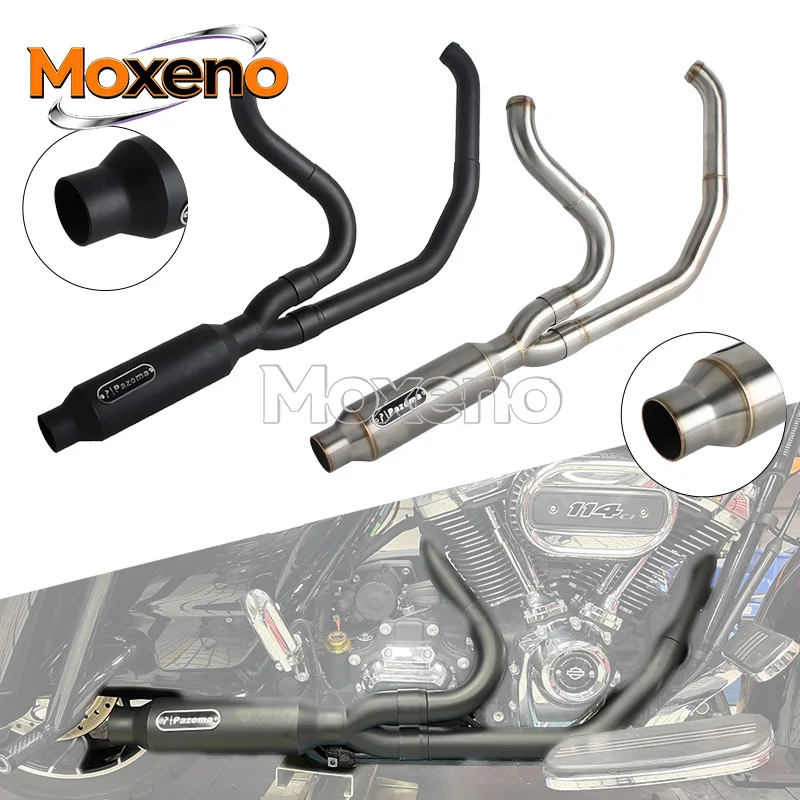 Bolt On Complete Exhaust Muffler Set Floorboard Extension Spacer Kit Heavy Duty TIG Welded Pipe For Harley Touring 2017-2025