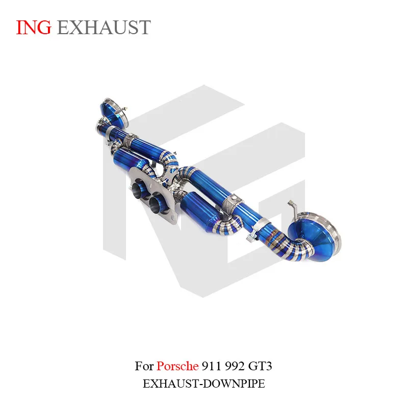 

ING Titanium Alloy Catback for Porsche 911 992 GT3 tail end connected to the original factory tail throat model Exhaust System