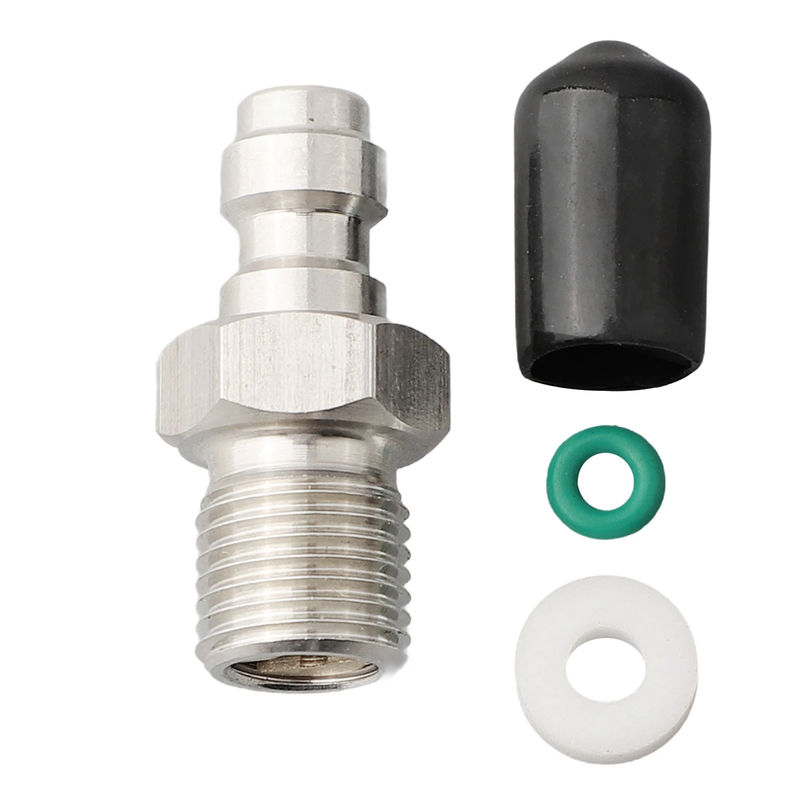 8MM Einwegventil gefüllt Schnuller Edelstahl Schnellkupplung männlich für M10 1/8NPT //////////////////////////////