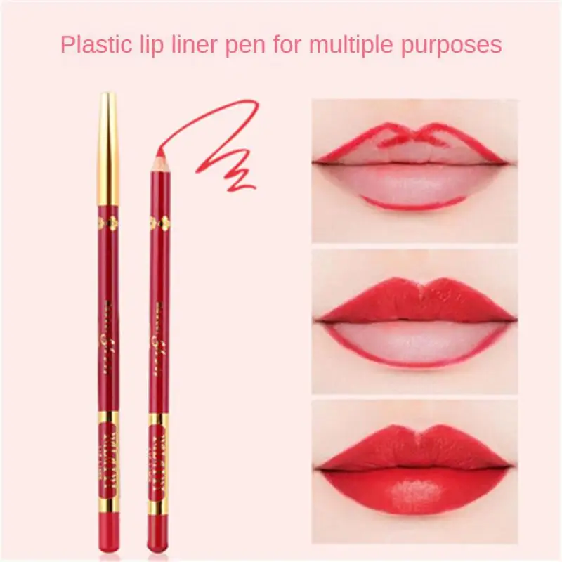 Velvet Fog Gou Line Pen Lip Makeup Eyebrow Pencil Trim Lip Instant Beauty Automatic Rotating Lip Liner High Color Rendering