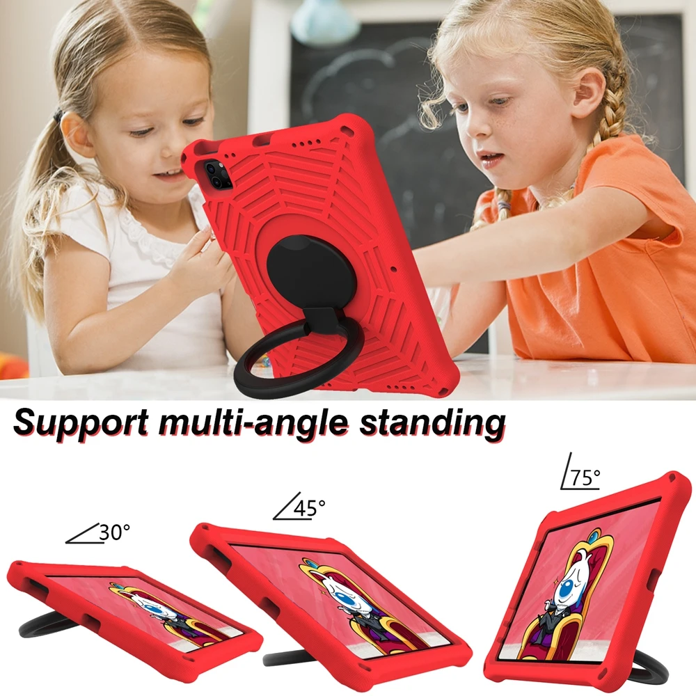 For Apple iPad Pro 11 2018 2020 2021 2022 A1980 A2228 A2377 A2759 Case EVA Kids Pull Ring Shockproof Shoulder Strap Stand Cover