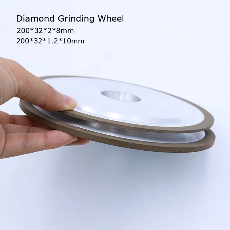 

SDC параллельный 14A1 смола алмазный шлифовальный круг абразивный диск для вольфрамового стального сплава керамического стекла 200x32x1,2x10 мм 200x32x2x8 мм