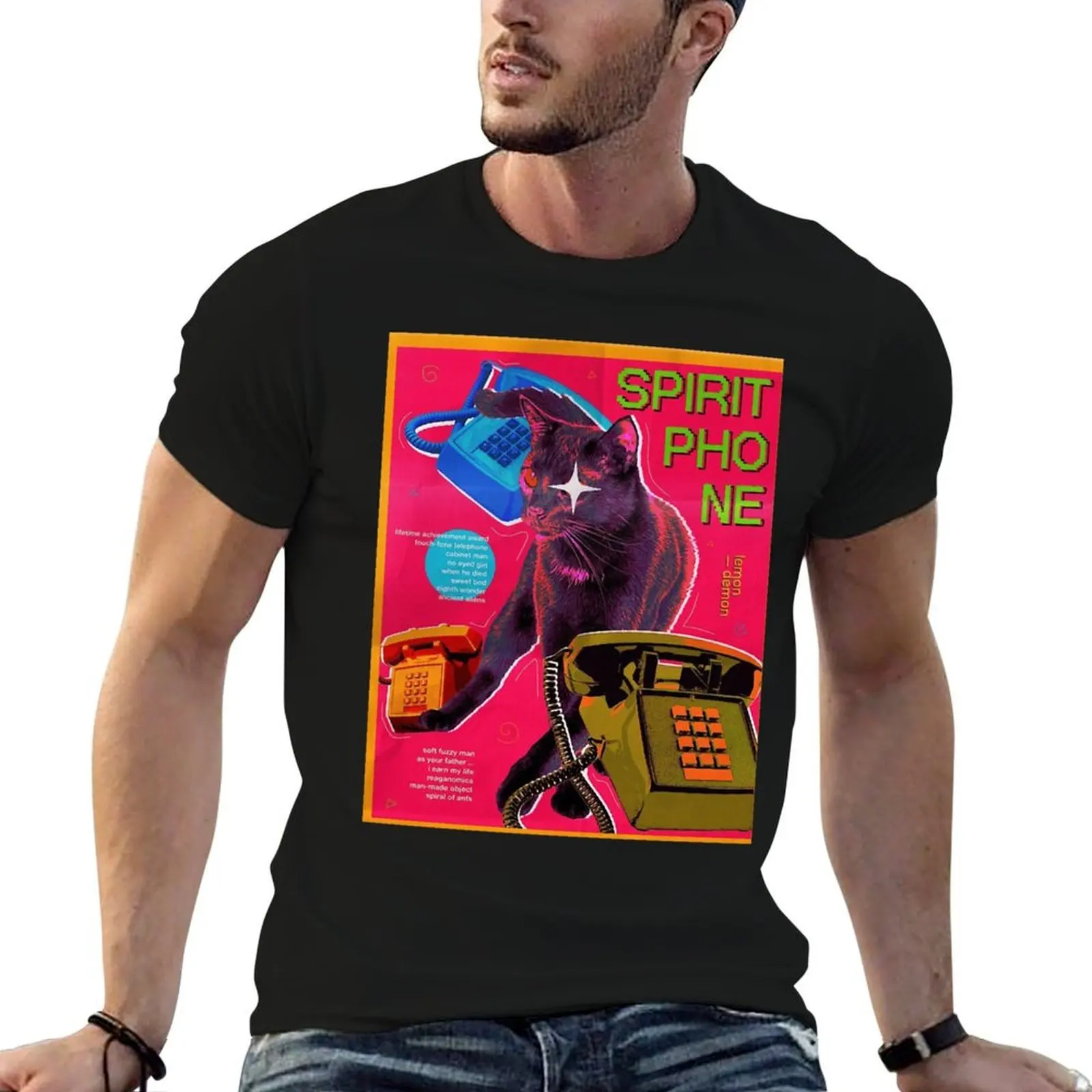 

spirit phone - lemon demon T-Shirt man t shirt luxury t shirts for man pack cotton t shirts for man cotton funny T-shirt