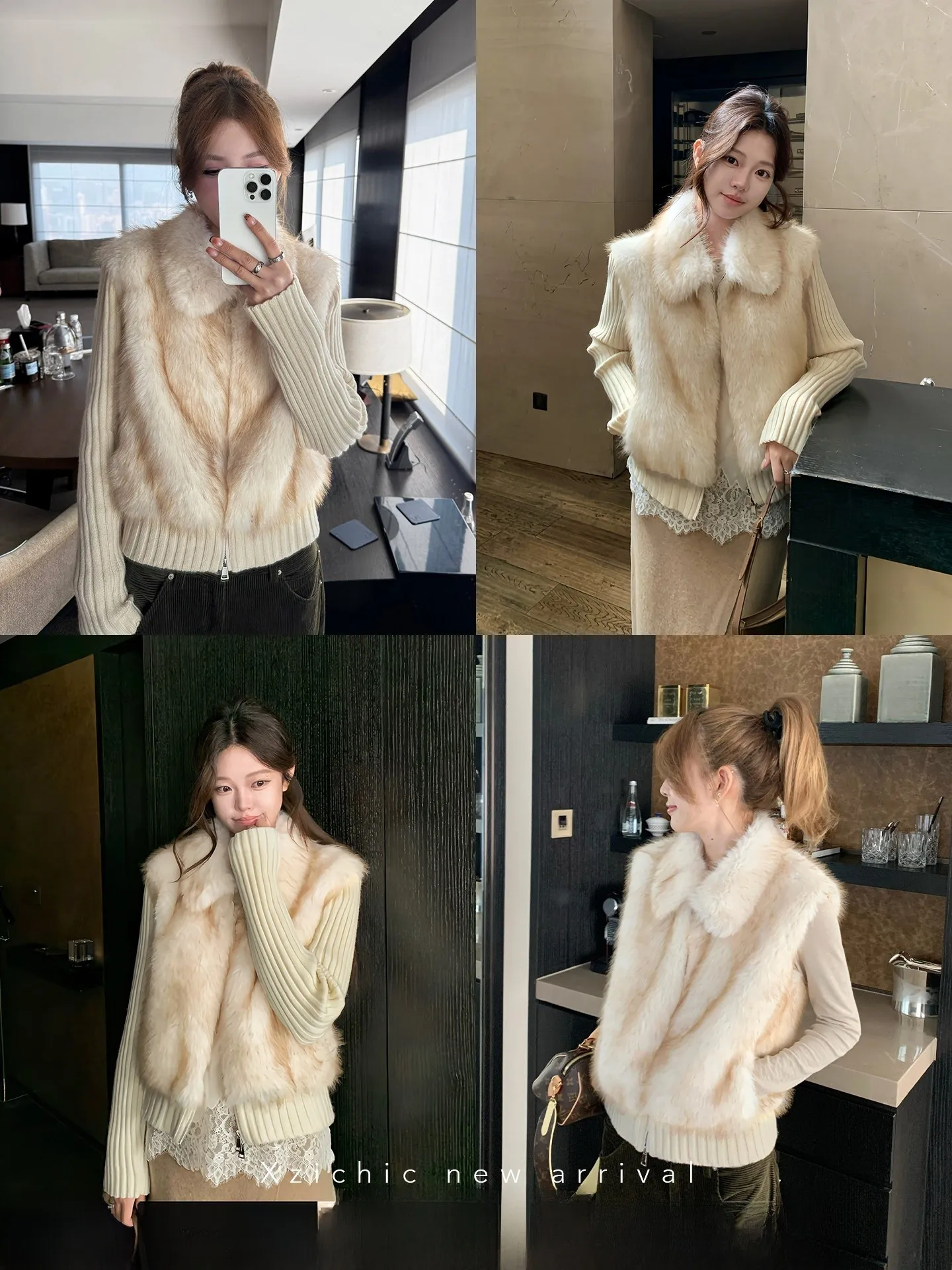 

Xzichic Women's Long Sve Jaet Loose Fit Fur Collar Detachable Wool Coat Casual Sle Cleanable Youth Faion Winter ...