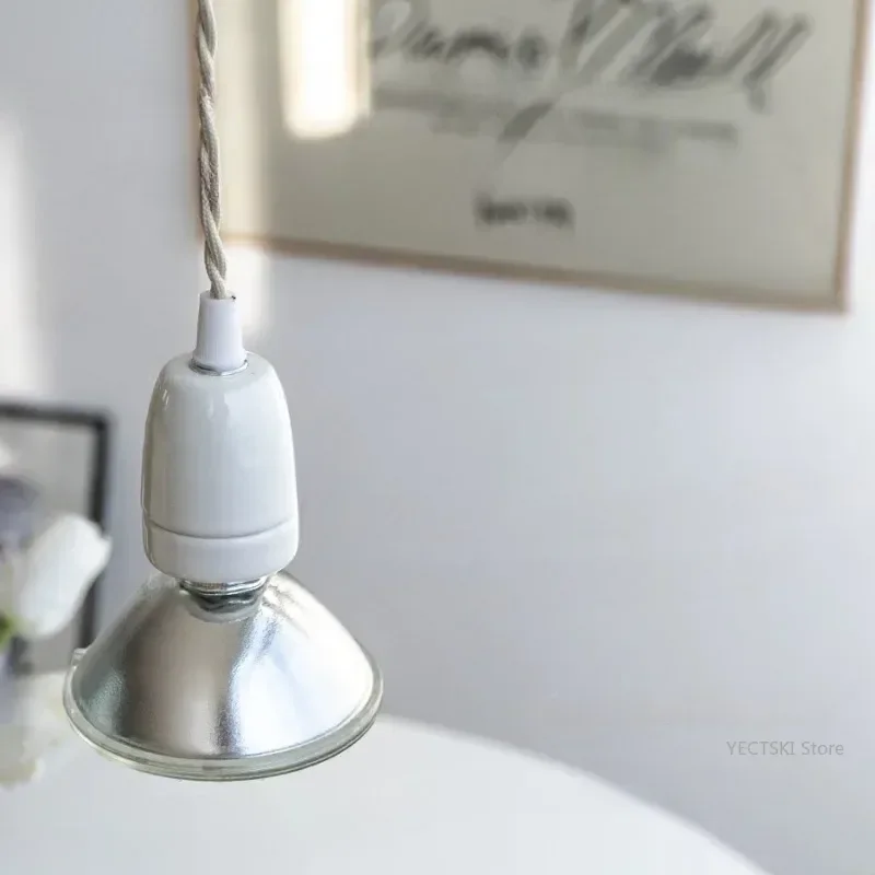 Nordic ceramic hanging line spotlight, bedside bar counter, industrial style island table restaurant, LED pendant light