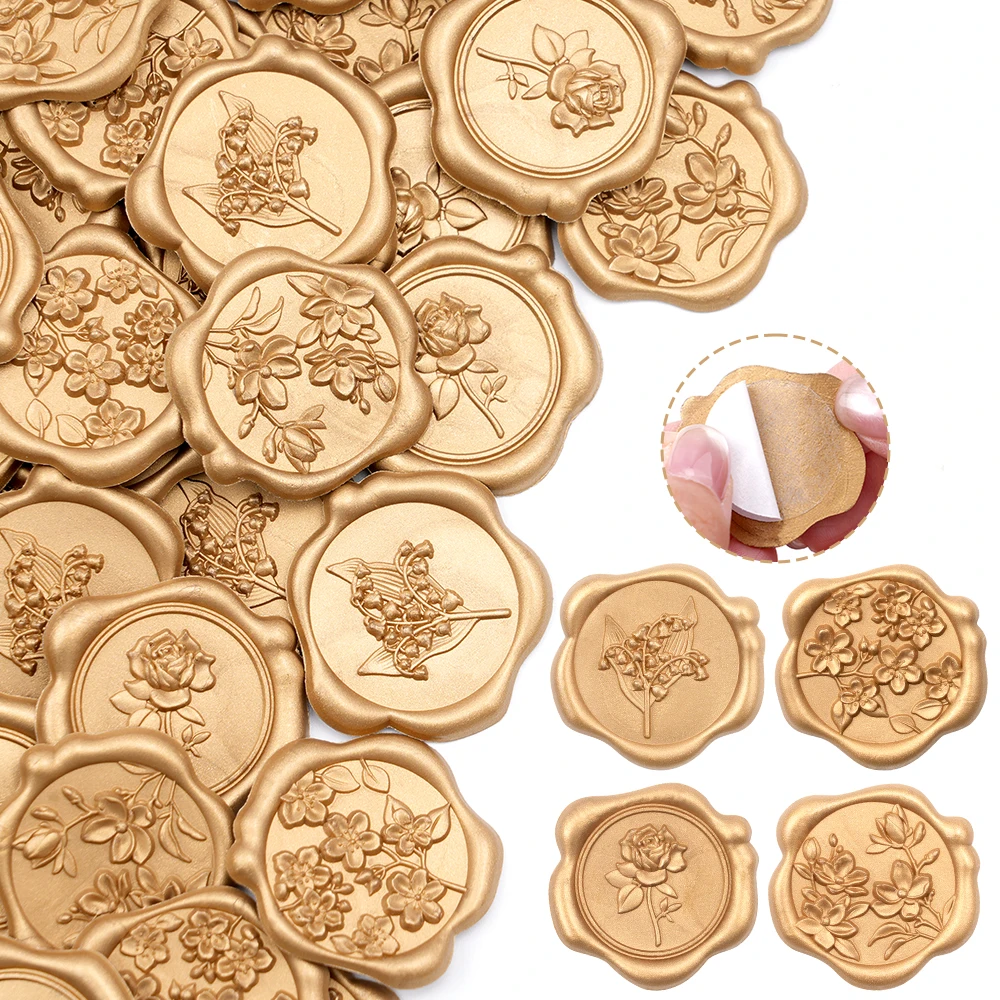 40 Buah Stiker Segel Lilin Bun - Wax Seal Stamp Set ulasan dan harga