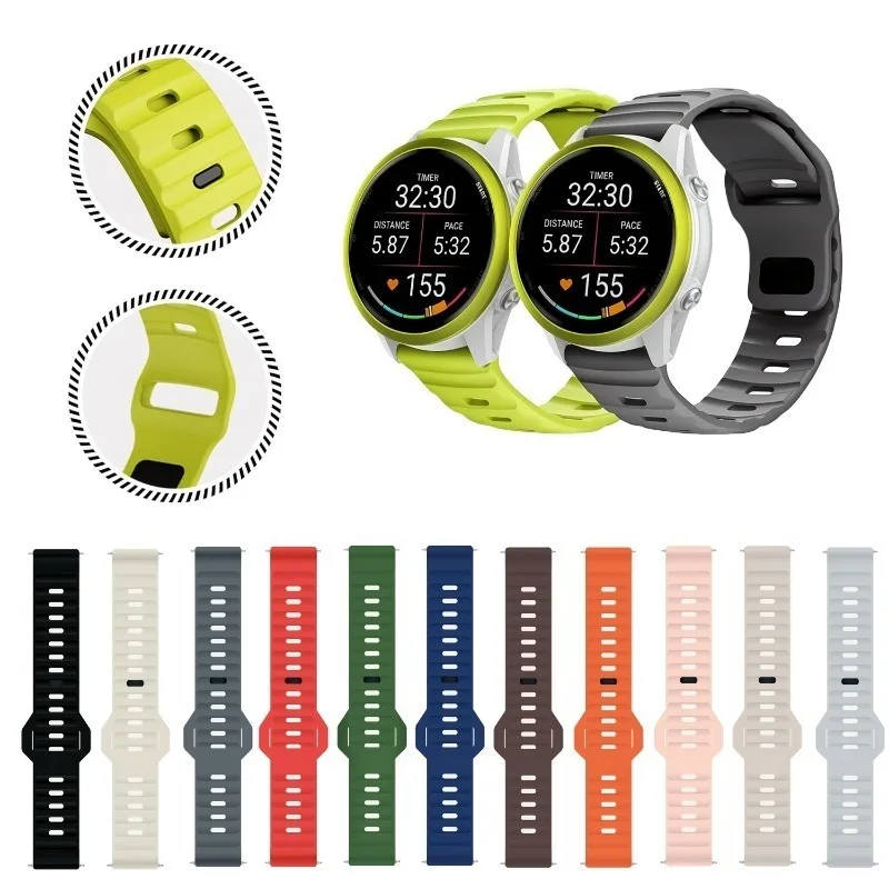 Candy color Jin Gang Knot Silicone Strap For Garmin Forerunner 265 255 70 170 245 245M 645 645M 55 158 165 Music 970 570 42 47mm