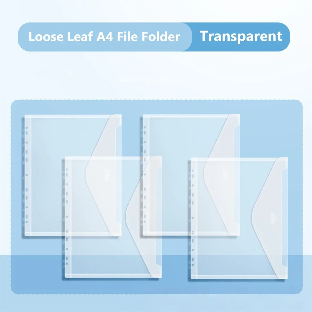 

Simple Straps Design A4 File Folder Hard Cover Loose Leaf Test Paper Storage Binder Detachable File Bag School Office