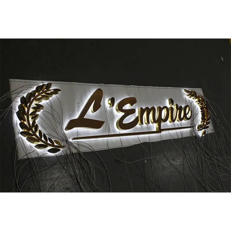 Custom , Customized luminous metal mini letter signboard facade neon light back luminous characters billboard characters