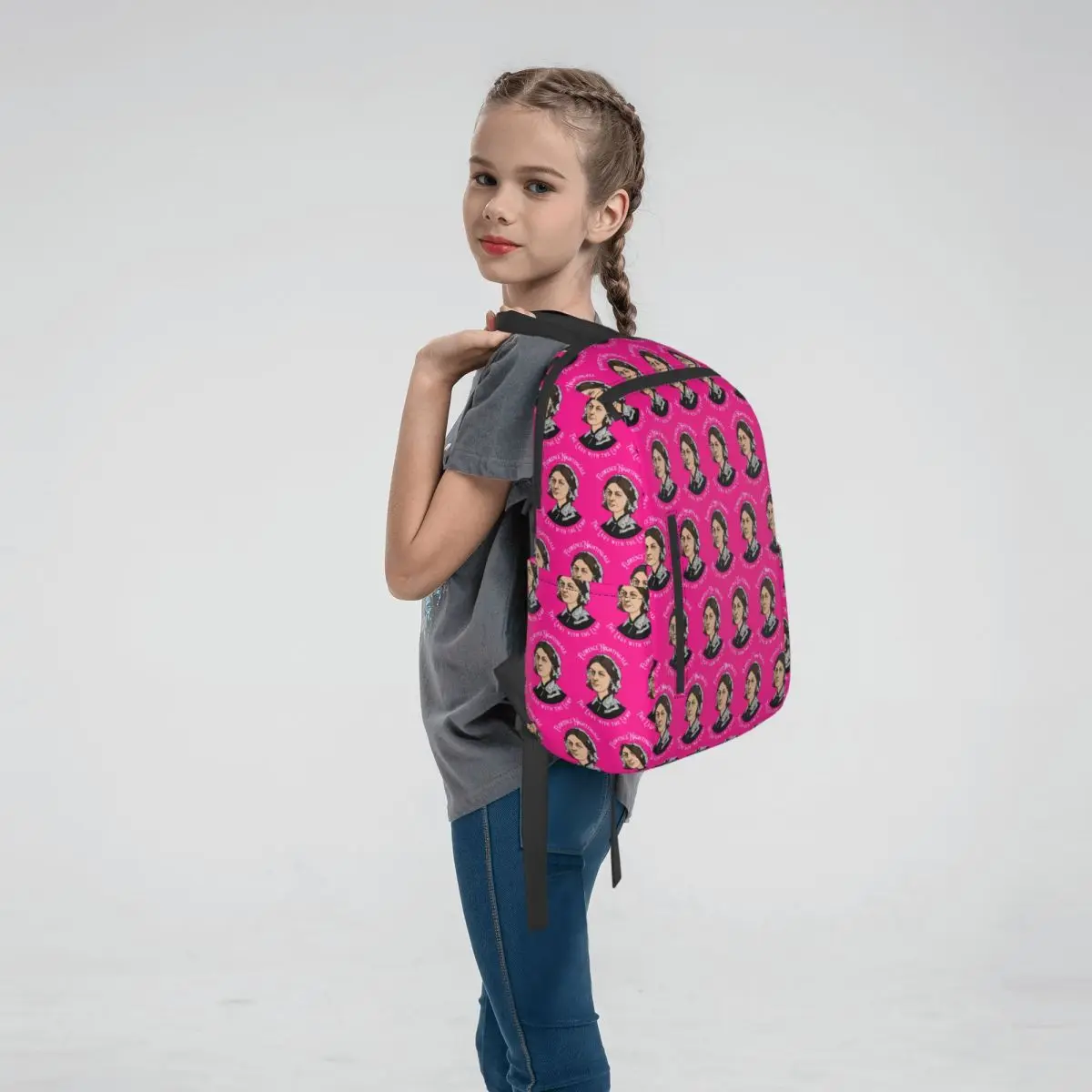 Florence Nightingale Nursing Pie Chart Pioneer Backpack Daypack Boys Girls BookBag School Bag Shoulder Bags for Men Women