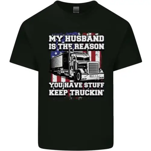 Truck Fahrer Lustig USA Flagge Lkw-Fahrer Herren Baumwolle T-Shirt