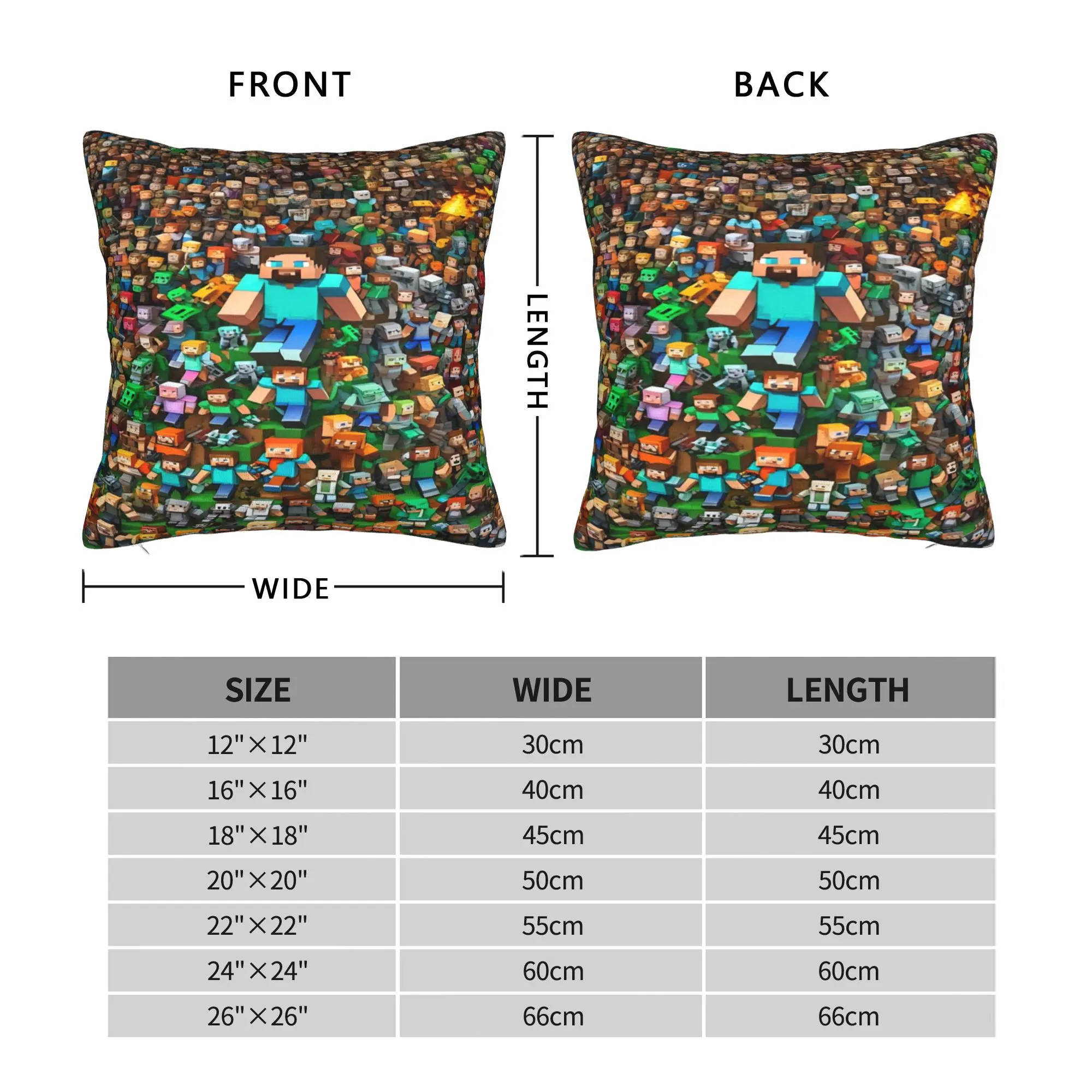Pillow Case M-Minecrafts Creeper Family Graphic  Pillow Cover For Sofa Home Decoration Funny Pillowcases