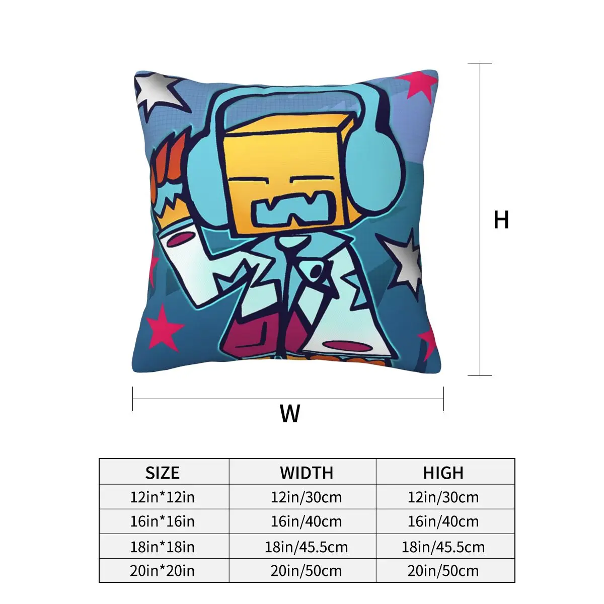 Geometry Dude Square Pillowcase Pillow Cover Cushion Zip Decorative Comfort Throw Pillow for Home Living Room
