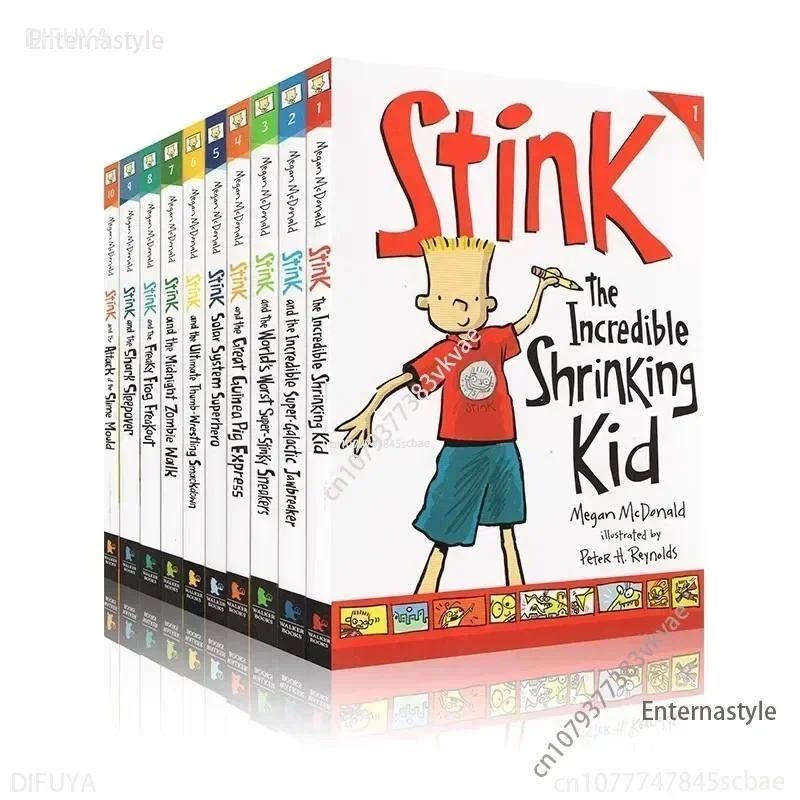 Books ofStink Series 10 Volumes! Little Judy Moody Children's Enlightening English Picture Book Story Books for Kids English