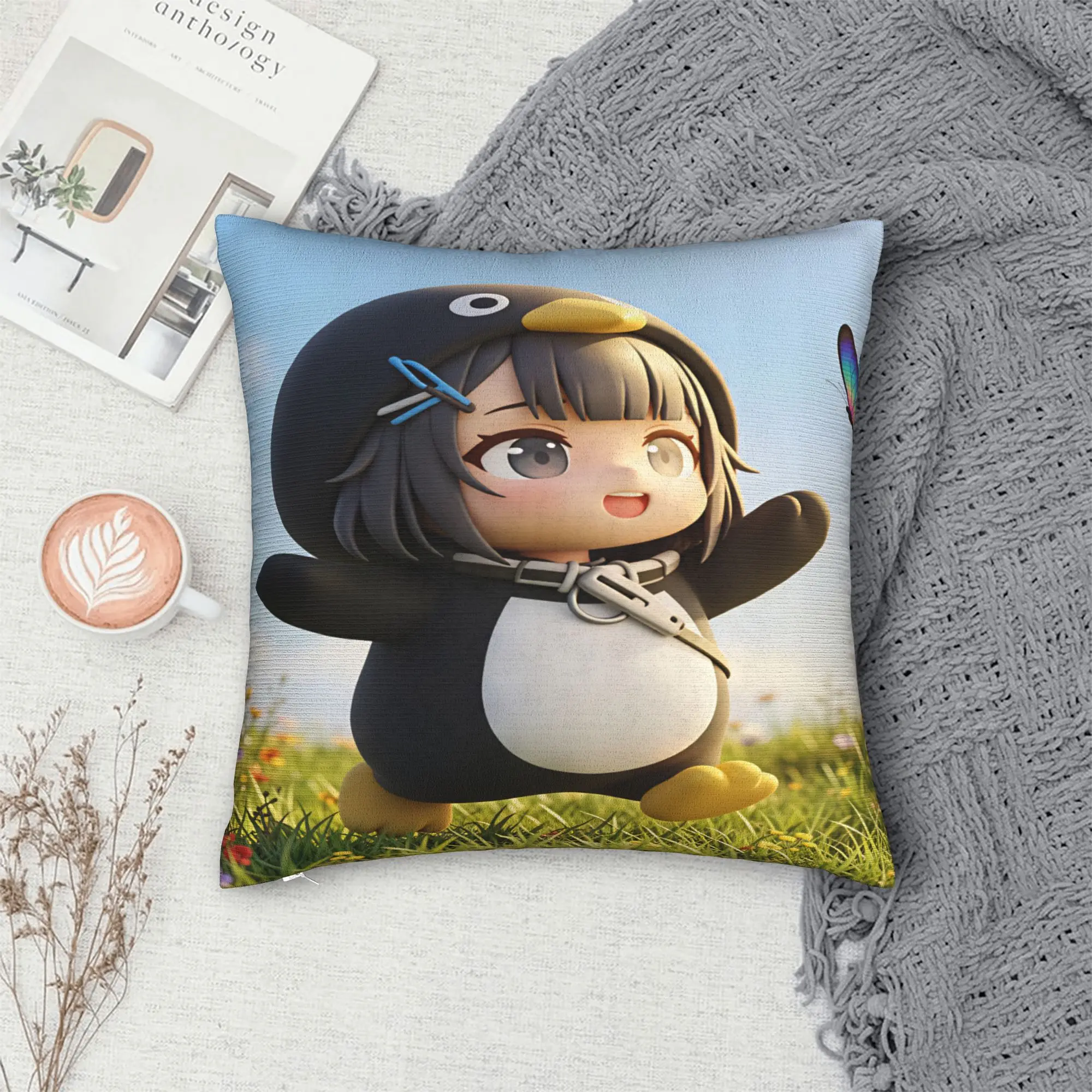 Gugu Gaga Penguin Pillow Case  Comfy Pillow Cover For Office Car Home Decor Funny Pillowcases
