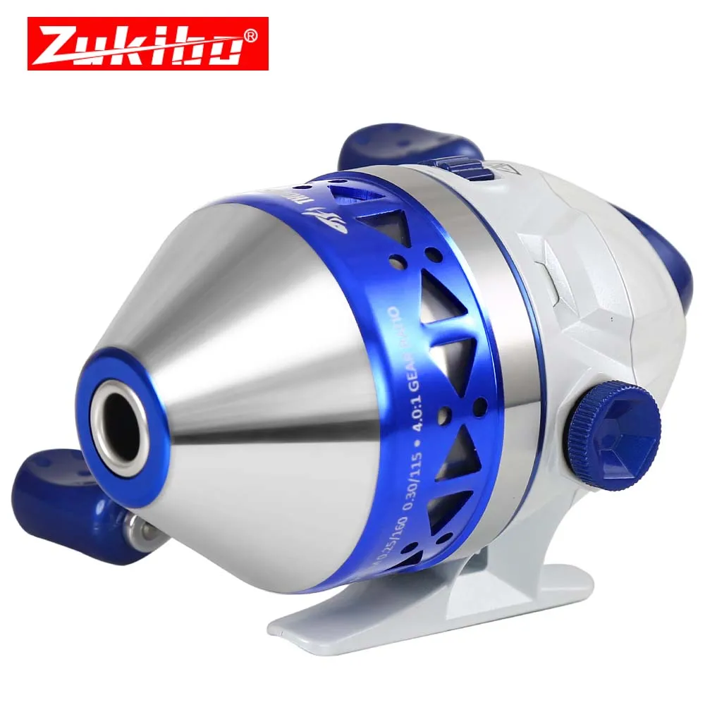 

ZUKIBO Tidal Spincast Fishing Reel Easy to Use Push Button Casting Design High Speed 4.0:1 Gear Ratio with Nylon Fishing Line