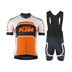 KTM abbigliamento da ciclismo da uomo uniforme uomo Jersey Pro Team 2024 Bike Mtb vestiti vestito completo pantaloni maschili camicetta bavaglino Set