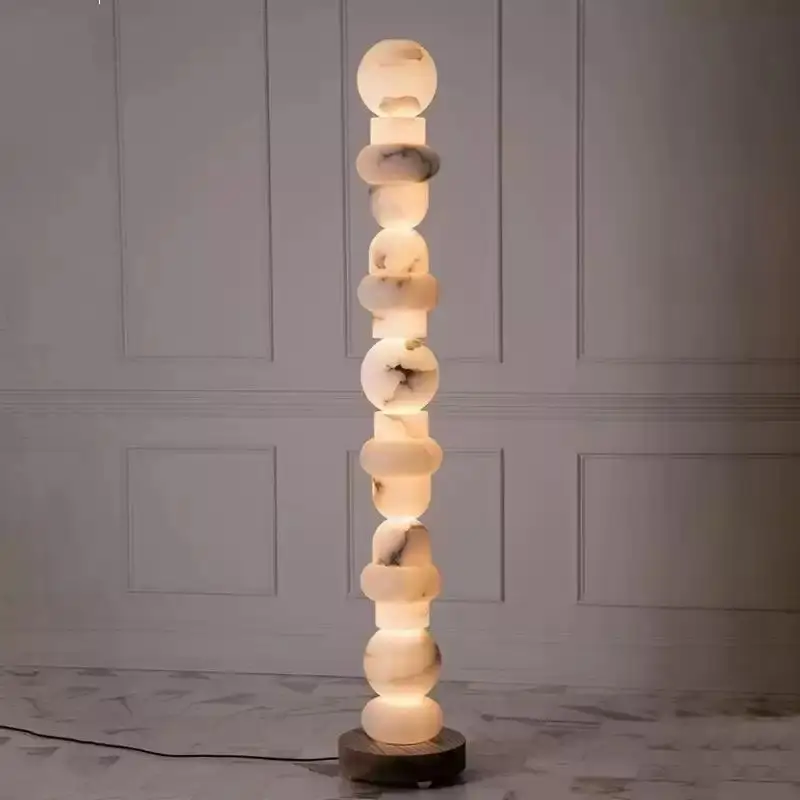 Nordic Art Floor Lamp Room Decoration Light Living Room Bedroom Marble Standing Lamp Restaurant Dimmable Mood Light Led Lighting