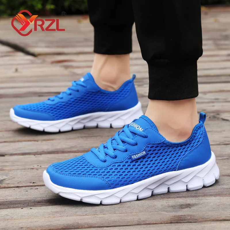 

YRZL Men's Sneakers Mesh Breathable Casual Shoes Men Outdoor Non-Slip Sports Shoe Man Lightweight Comfortable Tennis Footwear